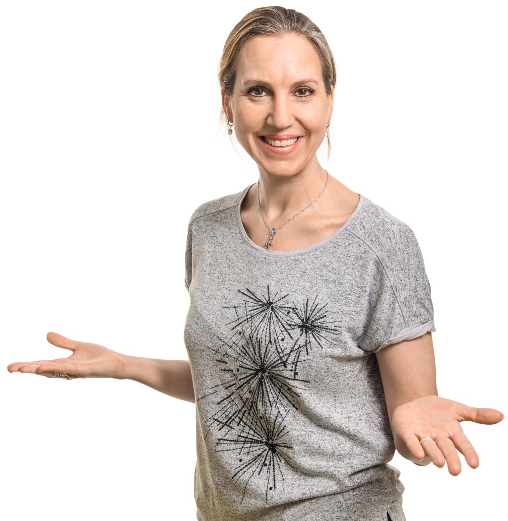 Portrait Eva Stimpfl mit offenen Armen